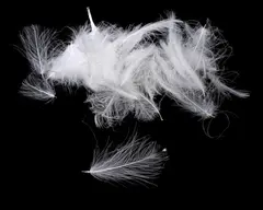 Flydressing Premium CDC White H&#248;ykvalitets CDC i naturlige farger