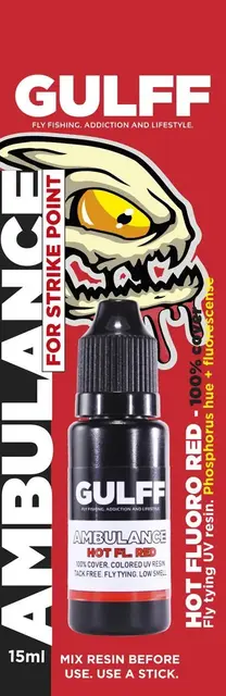 Gulff Ambulance UV 15ml Fluo Red Fluoriscerende UV-lim 