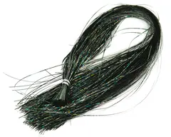 Hedron Flashabou holografisk black Syntetisk materiale til fluebinding