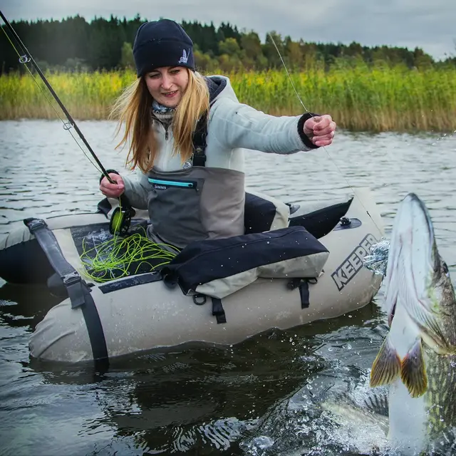 Keeper Float Tube Kit Bellyboat med føtter,pumpe og bærebag 