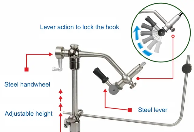 Stonfo Flytec Lever Vice Med pedestal og C-clamp 