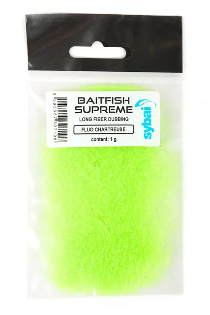Sybai Baitfish Supreme Fluo Chartreuse Super Dubbing til fiskeimitasjoner 