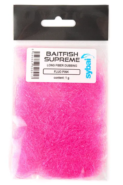 Sybai Baitfish Supreme Fluo Pink Super Dubbing til fiskeimitasjoner 