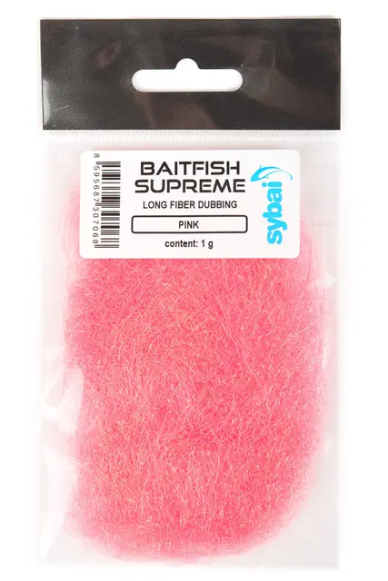 Sybai Baitfish Supreme Pink Super Dubbing til fiskeimitasjoner 