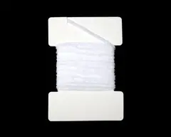 Textreme Round Chenille 2mm White Chenille av h&#248;y kvalitet til fluebinding