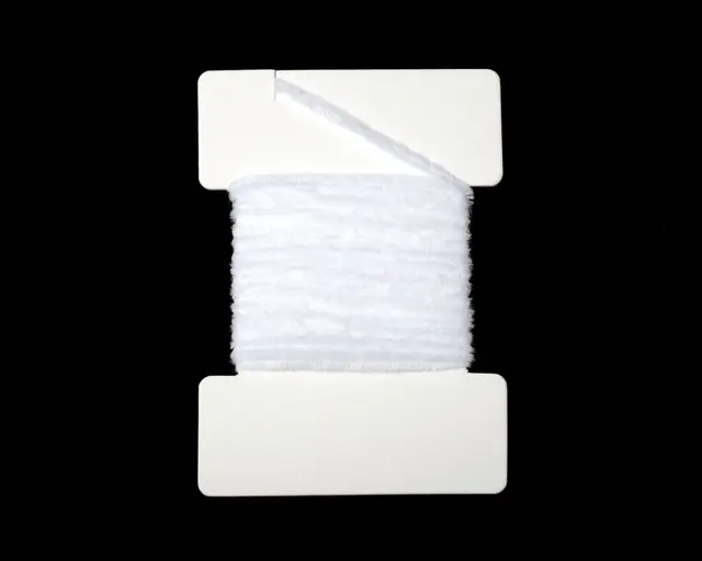 Textreme Round Chenille 2mm White Chenille av høy kvalitet til fluebinding 