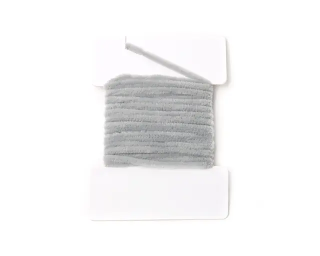 Textreme Round Chenille 2mm Gray Chenille av høy kvalitet til fluebinding 