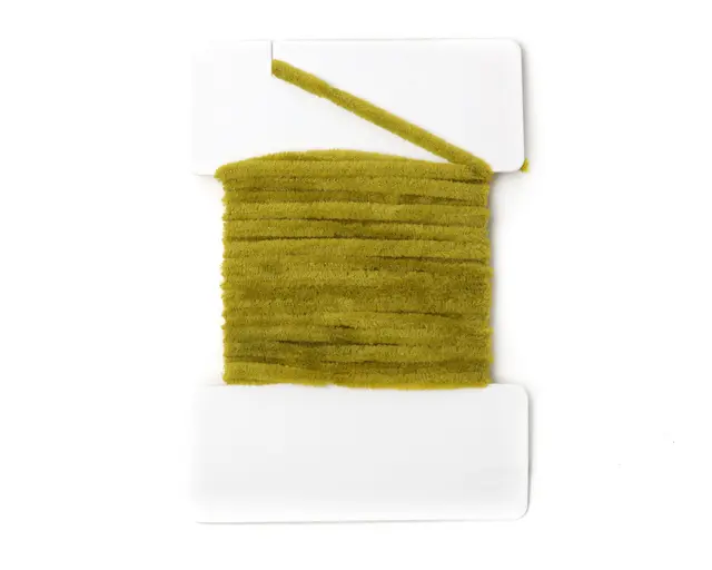 Textreme Round Chenille 2mm Light Olive Chenille av høy kvalitet til fluebinding 