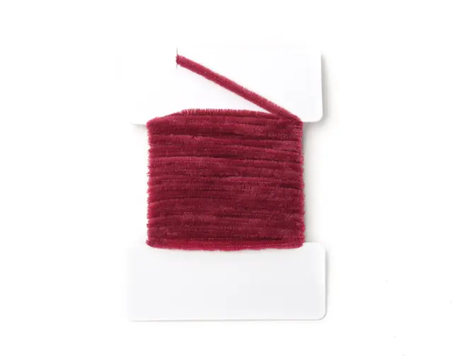 Textreme Round Chenille 2mm Claret Chenille av høy kvalitet til fluebinding 