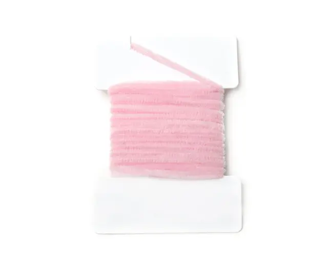 Textreme Round Chenille 2mm Pink Chenille av høy kvalitet til fluebinding 