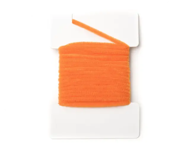 Textreme Round Chenille 2mm Orange Chenille av høy kvalitet til fluebinding 