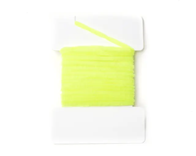 Textreme Round Chenille 2mm Fluo Yellow Chenille av høy kvalitet til fluebinding 