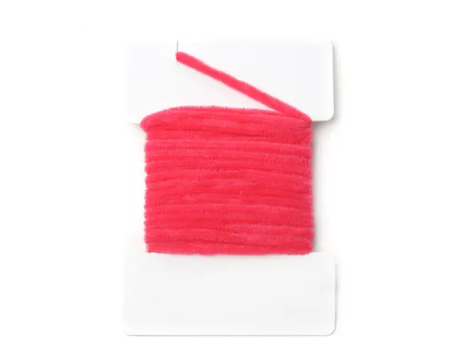 Textreme Round Chenille 2mm Fluo Fuchsia Chenille av høy kvalitet til fluebinding 