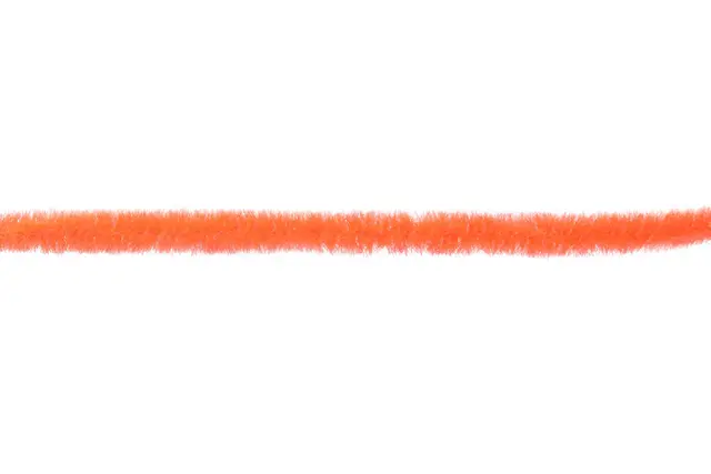 Textreme Round Chenille 2mm Fluo Red Chenille av høy kvalitet til fluebinding 
