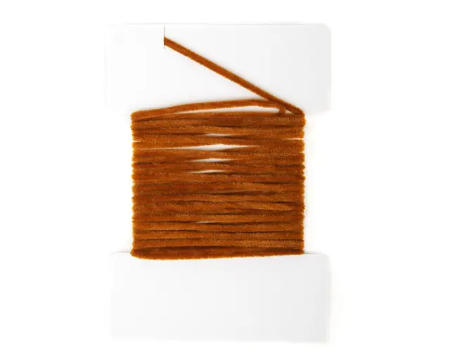 Textreme Suede Chenille Brown Chenille av høy kvalitet til fluebinding 