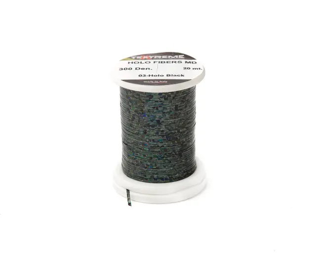 Textreme Holo Fibers M Holo Black Holografisk tråd til fluebinding 