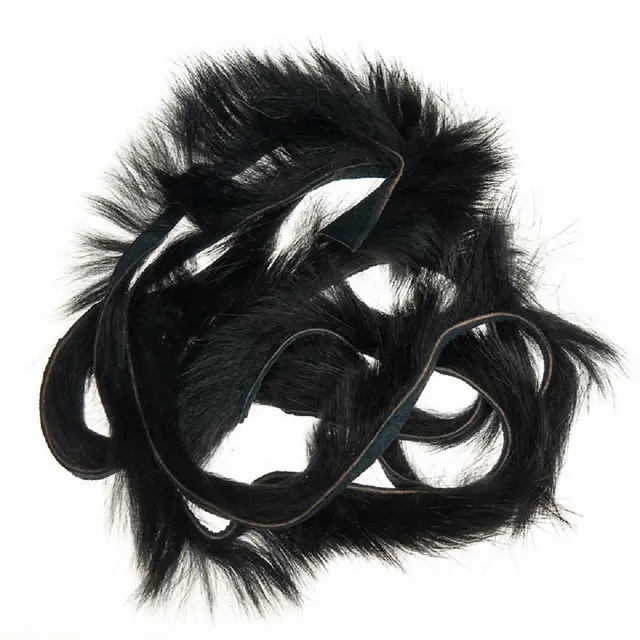 Wapsi Rabbit Zonkers Black Strimler av kaninpels til fluebinding 