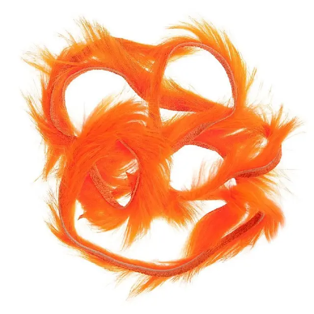 Wapsi Rabbit Zonkers Fl. Orange Strimler av kaninpels til fluebinding 