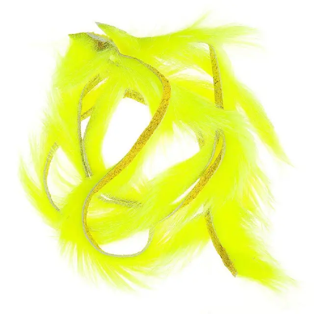 Wapsi Rabbit Zonkers Fl. Yellow Strimler av kaninpels til fluebinding 