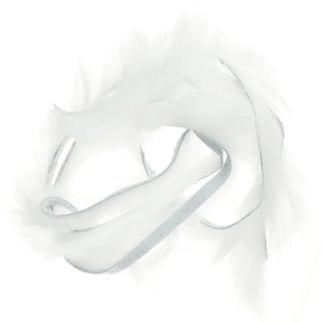 Wapsi Rabbit Zonkers White Strimler av kaninpels til fluebinding 