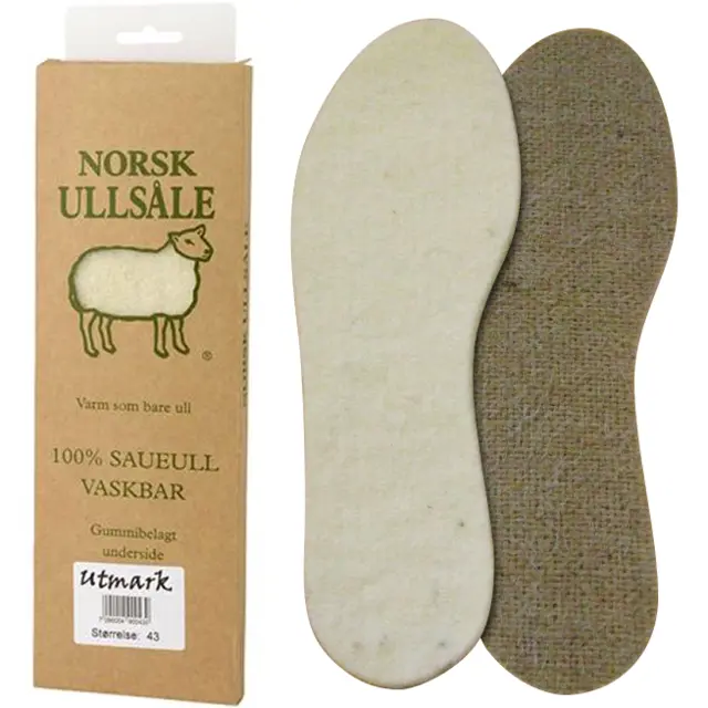 Norsk ullsåle Utmark str. 39 Bestselger! - 100% ren norsk saueull 