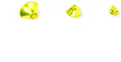 FITS 1/2 Turbo Cones Yellow Met XS Fr&#246;din Flies