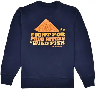 Fr&#246;din Free Rivers &amp; Wild Fish SW Shirt Bomullsgenser med trykk p&#229; bryst