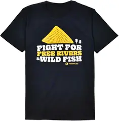 Free Rivers &amp; Wild Fish HW T-Shirt M Heavyweight, Black