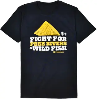 Free Rivers &amp; Wild Fish HW T-Shirt Black T-skjorte med trykk foran