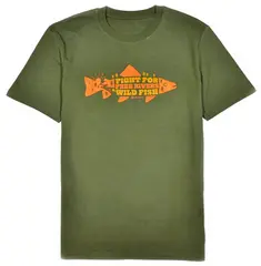 Fr&#246;din Free Rivers &amp; Wild Fish TShirt M Khaki Green