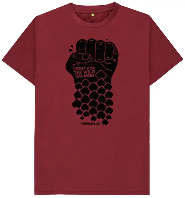 Frödin Organic Wild Salmon Tee M Red Wine 