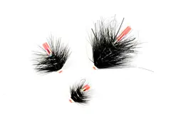 Fr&#246;din Flies Loose Bodies 1, 2 og 3cm Black &amp; Silver