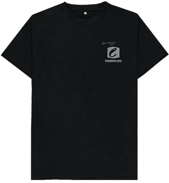 Frödin Org. Salmon Fishing Logo Tee S Black 