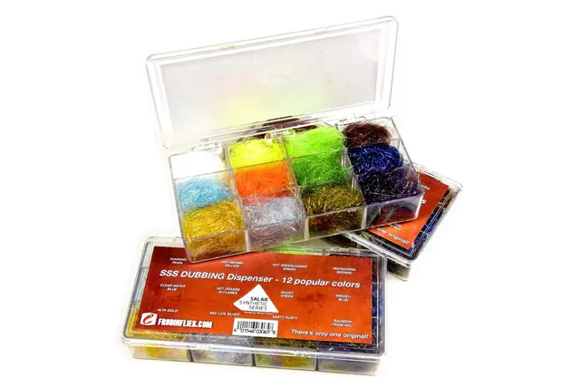 SSS Dubbing - 12 Colors Dispenser Frödin Flies 