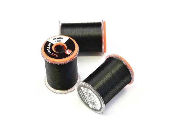 SSS Tying Thread Black 12/0 Frödin Flies 