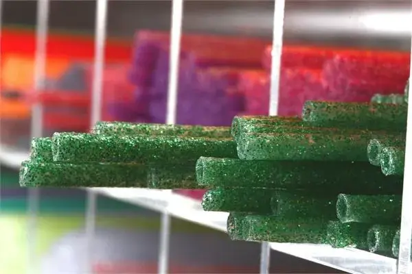 FF Tube 3mm Soft Glitter Green/Green Glitter 