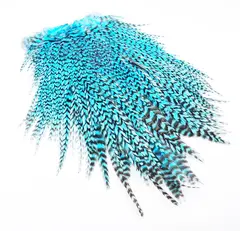 FF Freshwater Rooster saddle KingfishBlu FutureFly Grizzly hanenakke