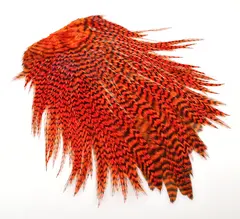 FF Freshwater Rooster saddle Orange FutureFly Grizzly hanenakke