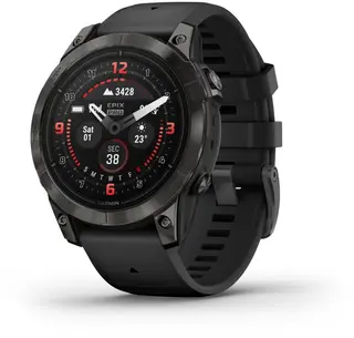 Garmin epix Pro Gen 2 Sapphire Edt 47mm Karbongr&#229; DLC-titan med sort rem 
