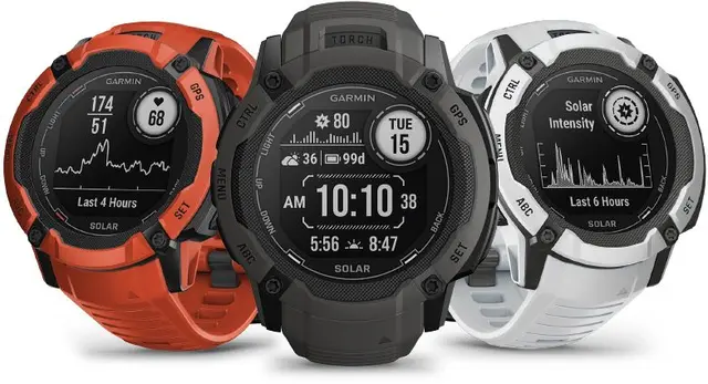 Garmin Instinct 2X Solar Grafitt GPS smartklokke med LED-lykt 