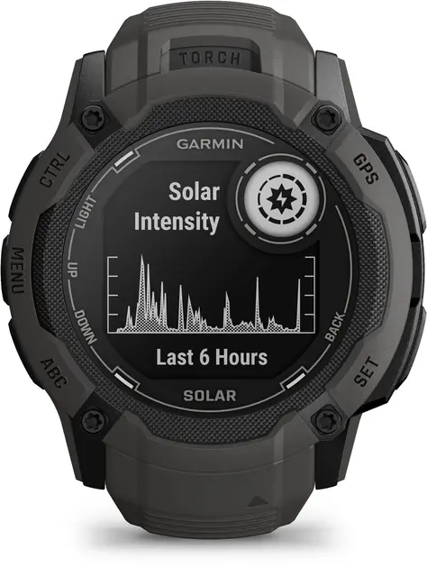 Garmin Instinct 2X Solar Grafitt GPS smartklokke med LED-lykt 