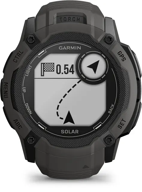 Garmin Instinct 2X Solar Grafitt GPS smartklokke med LED-lykt 