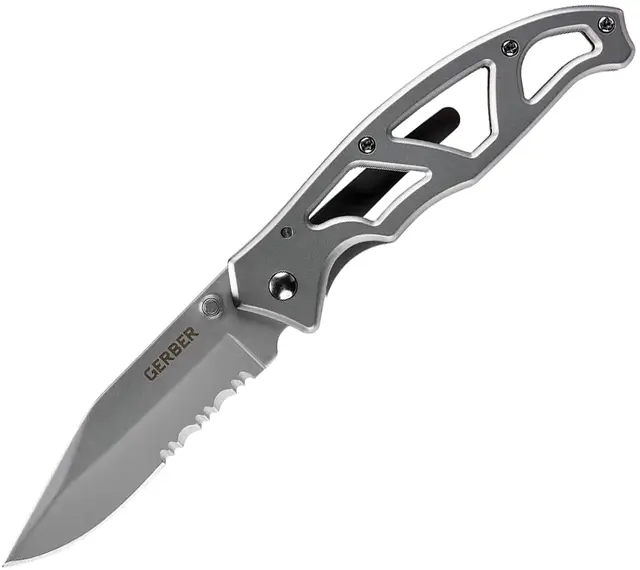 Gerber Paraframe I Serrated Edge Clam Livstidsgaranti - Foldekniv 