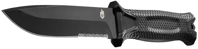 Gerber Strongarm Black Serrated Høykvalitets 420HC stål og sikkert grep 