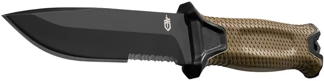 Gerber Strongarm Coyote Serrated Høykvalitets 420HC stål og sikkert grep 