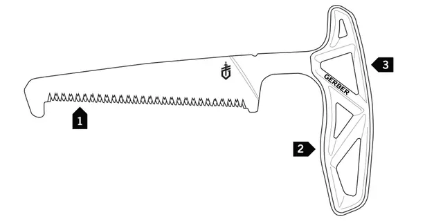 Gerber Exo-Mod Kniv & Sagpakke Perfekt til flåing og partering 