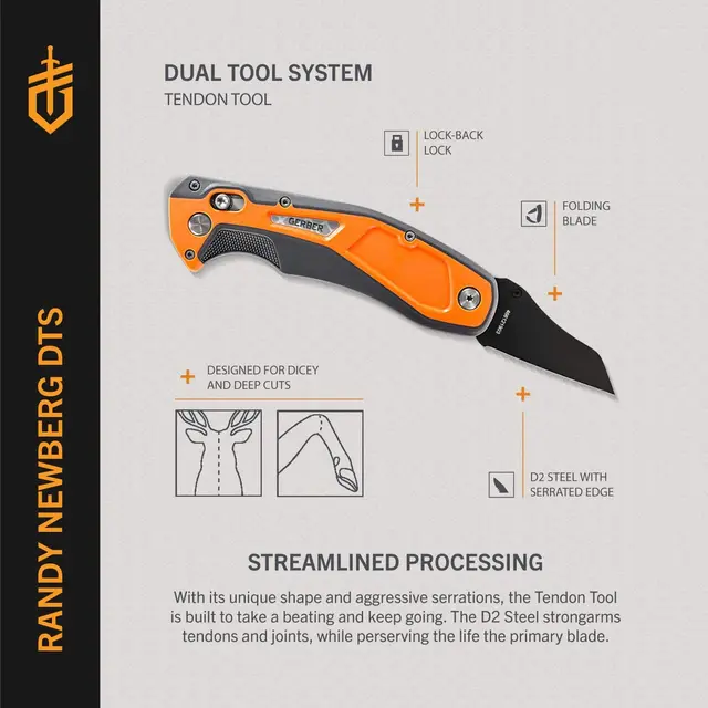 Gerber Randy Newberg DTS Foldekniv Foldekniv med to knivblader 