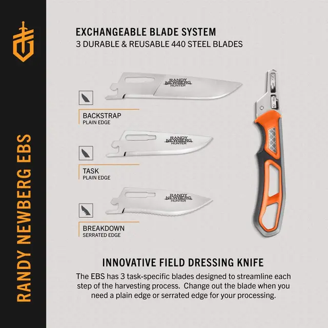 Gerber Randy Newberg Fixed EBS Jaktkniv med utskiftbare knivblader 