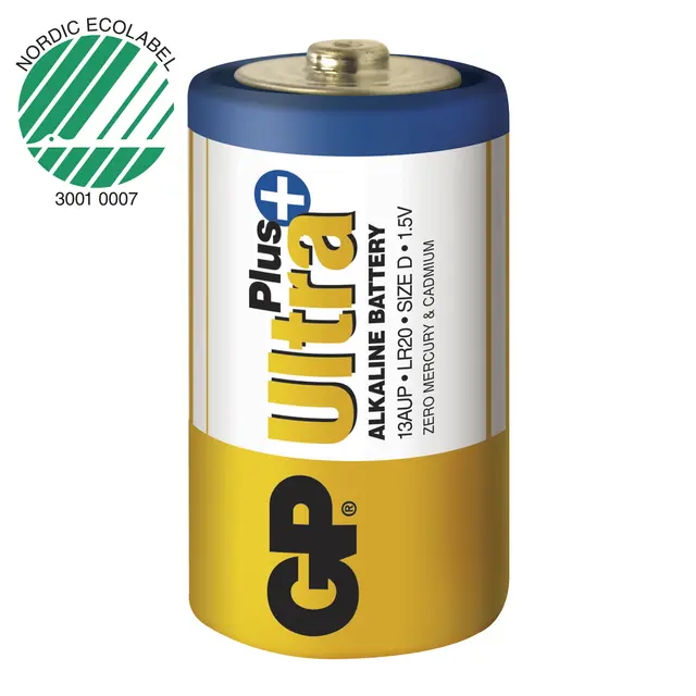GP Ultra Plus Alkaline D-batteri 2-stk LR20 batterier 