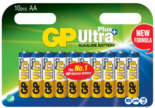 GP Ultra Plus Alkaline AA-batteri 10-pack 